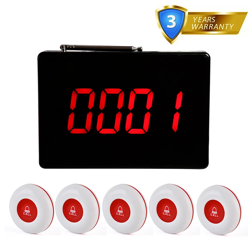 

Daytech Wireless Calling System Restaurant Pager Table Bells Call Buttons Restaurant Service Waiter Service Calling Fast Arrival