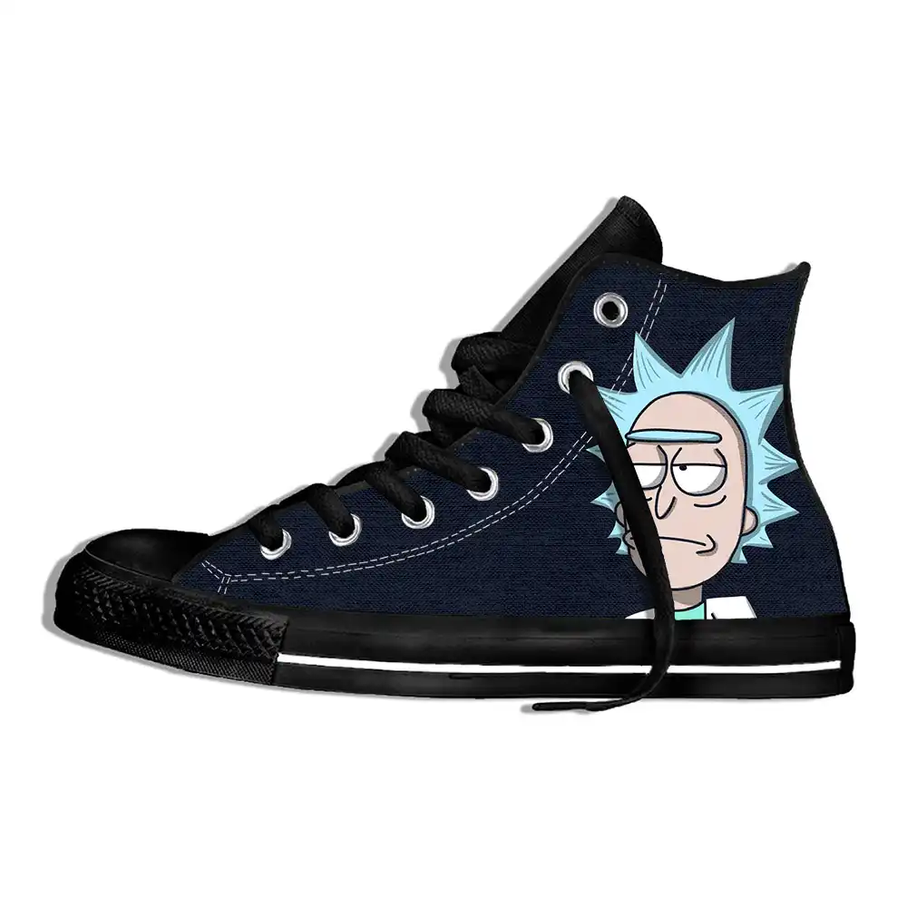 rick and morty high top shoes