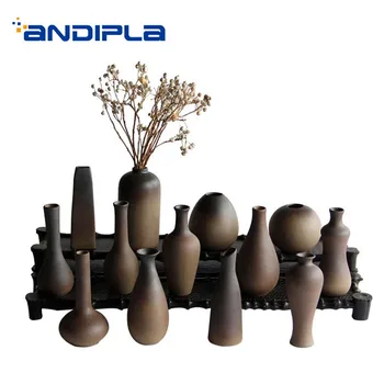 

Japanese-style Vintage Ceramic Art Vases Home Wine Cabinet Decoration Crafts Coarse Pottery Mini Flower Vase Tanks Sent Friends