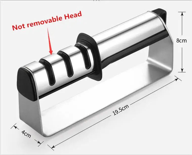 Профессиональный нож Алмазная точилка Быстрый Профессиональный 3 этапа точилка нож заточка инструмента камень кухонные инструменты - Цвет: Stainless  steel
