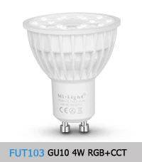 MiLight FUT105 E27 12 Вт RGB + CCT светодиодный лампы 110 V 220 V Беспроводной 2,4 г накаливания с регулируемой яркостью 2 в 1 умный светодиодный свет работы с