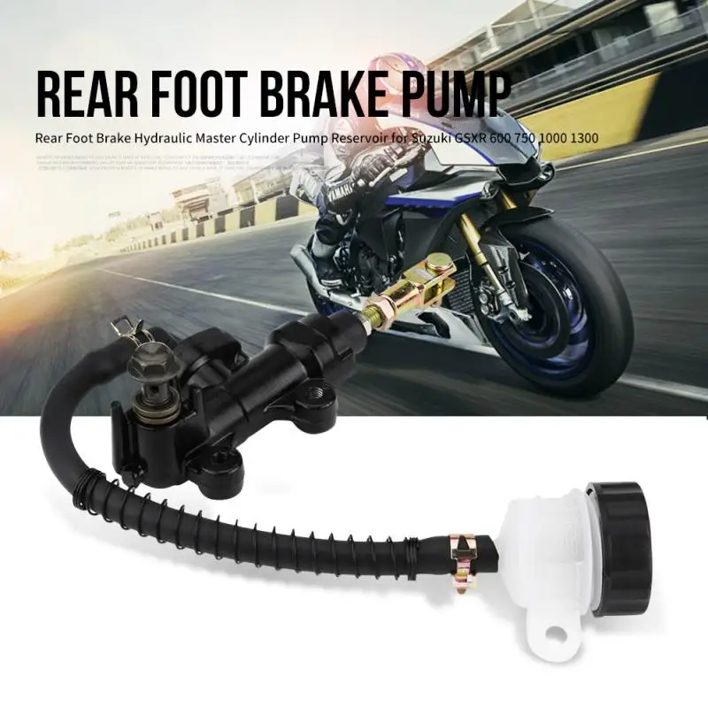 

for Suzuki GSXR 600 750 1000 1300 Motorcycle Rear Foot Brake Hydraulic Master Cylinder Pump Reservoir