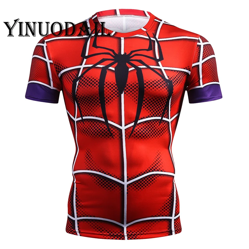 

2019 Fitness Men T Shirt Spider_man 3d Printed T-shirt Homme Unisex Streetwear Casual Short Shirt Superheroes Cosplay Tshirt