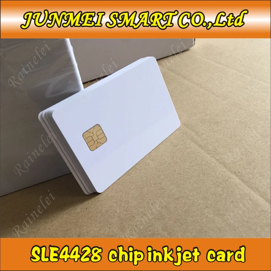 100 шт. ISO7816 ПВХ пустые карты SLE4428 чип 1K контактная IC смарт карта для струйного