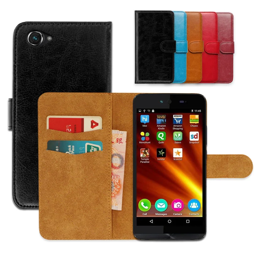 

Luxury PU Leather Exclusive Slip-resistant Flip wallet case for Micromax Canvas Magnus 2 Q338 Phone Cover,book case