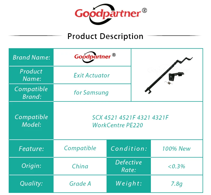 5 компл. Х JC66-00906A JC61-01268A рычаг м действие выход привод сенсор для samsung SCX 4321 4321F 4521 4521F для Xerox WorkCentre PE220