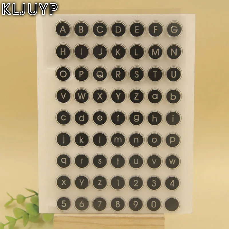 

KLJUYP 1 sheet Letters and Number Clear Silicone Stamp for DIY scrapbooking/photo album Decorative craft