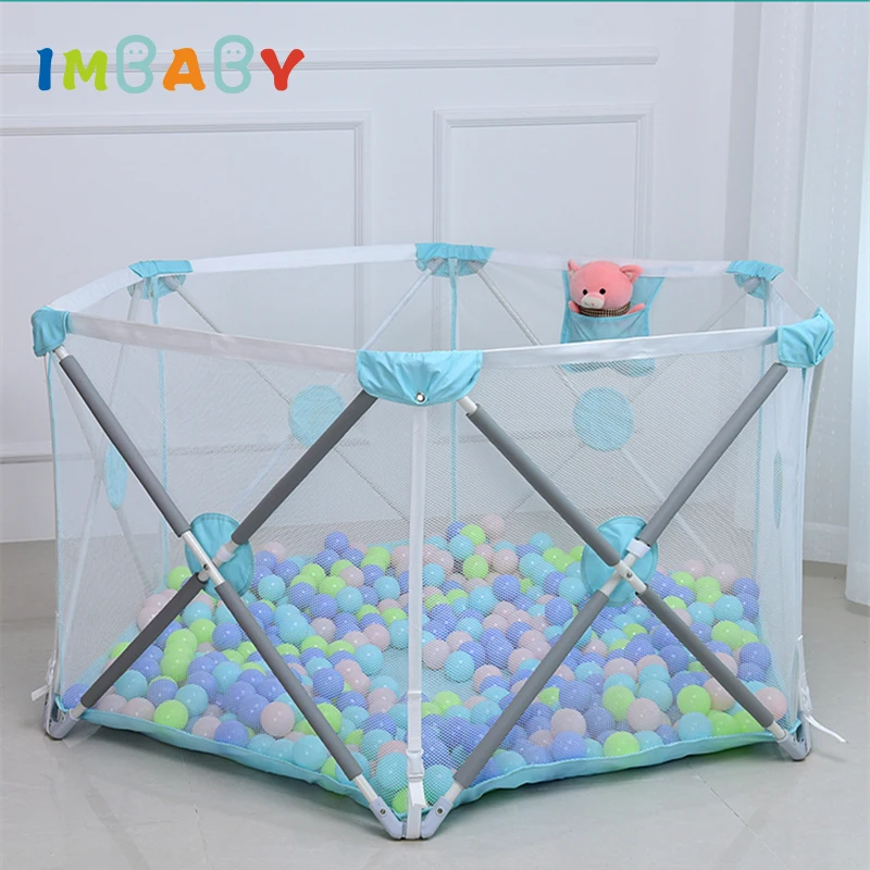 

IMBABY Not Installation Baby Playpen Fence Safety Barrier For 0-6Y Kids Children Playpen Newborns Game Playpen Tent For Infants