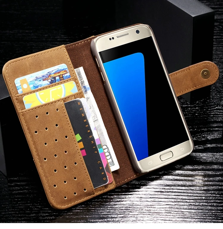 Для Coque samsung Galaxy S6 край чехол Роскошные Бизнес кожаный бумажник на магните Телефон чехол для Galaxy S6 Edge откидная крышка книга Etui