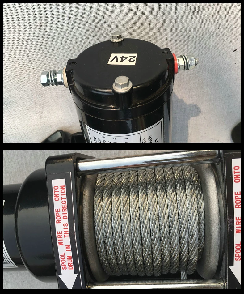 4000lbs12V 24V портативный медный сердечник мотор лебедка восстановление мощности