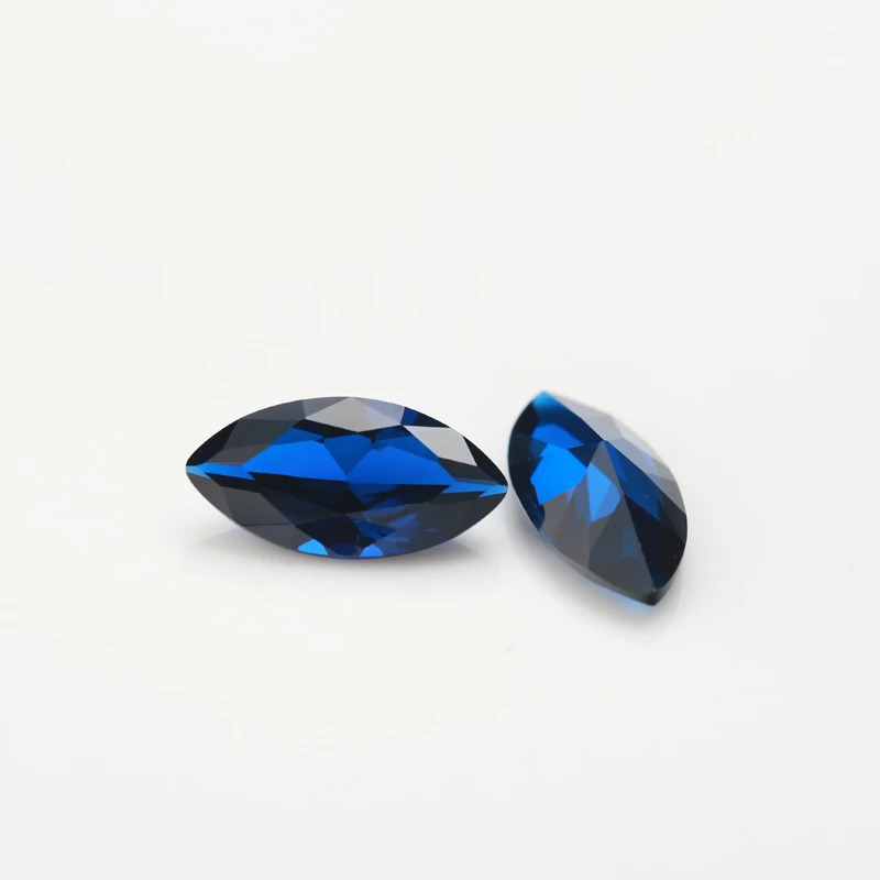 50 шт. 2x4~ 8x16 мм маркиза Форма Свободные бисера темно-синий синтетических камней голубой камень для украшения 114# цвет машины cut