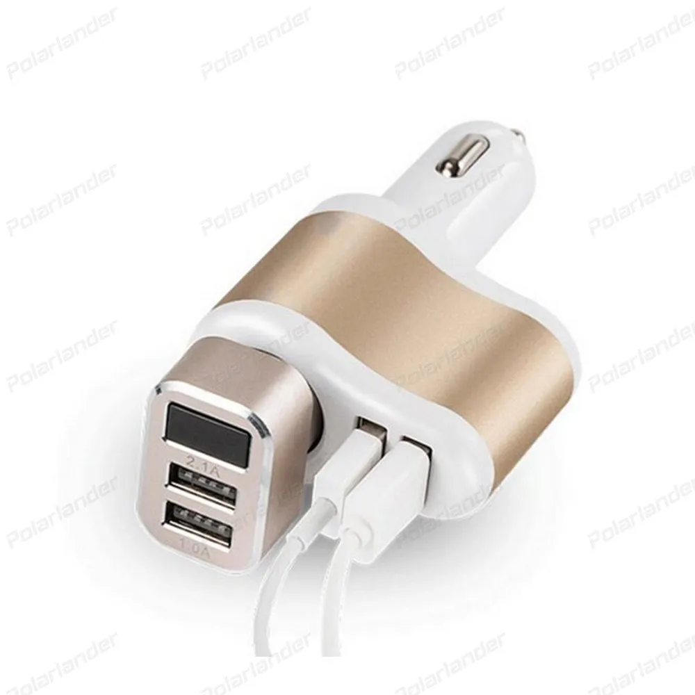 Мощность мини портативный удобство 2 USB Автомобильное зарядное устройство адаптер Авто прикуриватель