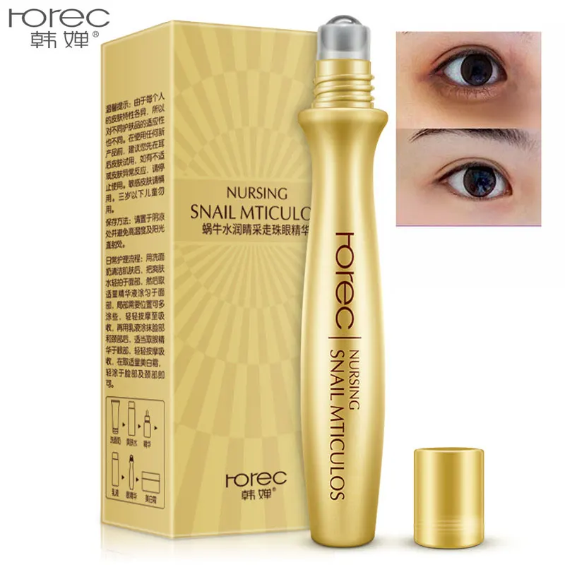

Rorec Snail Eye Serum Remove Dark Circle Anti-Aging Wrinkle Essence Moisturize Hydrating Serum Ease The Fatigue Of The Eye Care