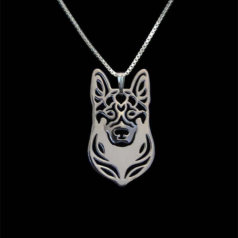 

New Unique Romantic Gold Silver Color German Shepherd dog Pendant Necklace Hunger Games Necklace Women Best Friend Choker
