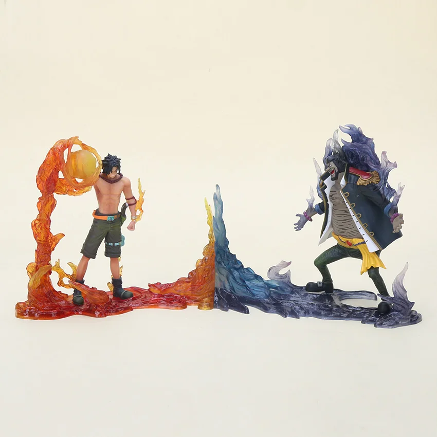 

2pcs/set 15cm Anime One Piece DXF The Rival vs1 Portgas D Ace VS Marshall D Teach Figures Collectible Model Toys