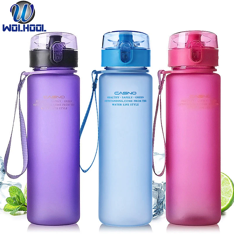 Flip Top Lid Direct Drinking Plastic Sports Water Bottle 400ml 560mlin
