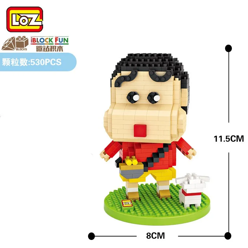 LOZ Diamond Blocks Cartoon Japanese Anime Shin Chan Educational Toy For Children Best Gift  Bricks Mini Block 530pcs