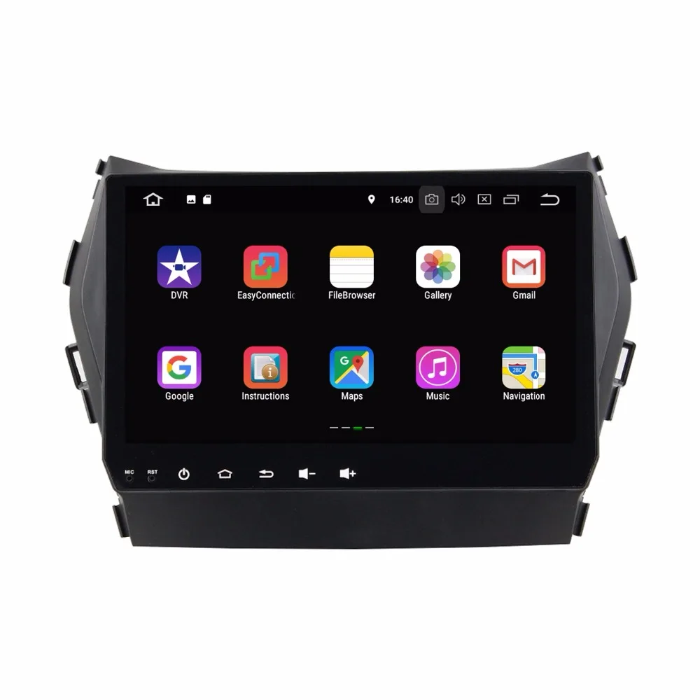Best Android 8.1 Quad Core 9" Car Radio dvd GPS Multimedia Head Unit for IX45 Santa Fe Hyundai 2013-2016 Bluetooth WIFI Mirror-link 2