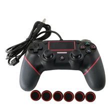 3 Color Controller with thumb stick For PS4 Wired Gamepad For Playstation Dualshock 4 Joystick Gamepads 2.2M Cable