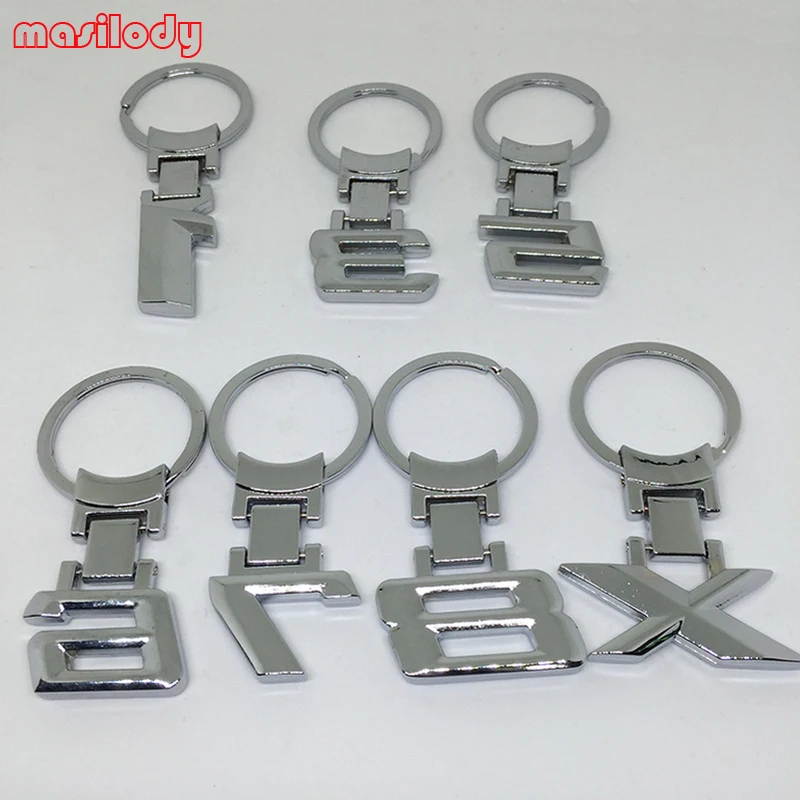 

100pcs/Lot Car Logo Keychain Metal Number Keychain AUTO LOGOS Keyring 4S Stores Promote Gifts Key Ring