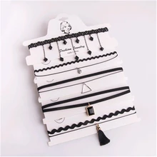 5/10/15 pc кружевное ожерелье ретро женский воротник тренд одежды аксессуары Малый дикая кошка сексуальная колье воды-цепочка «Волна»