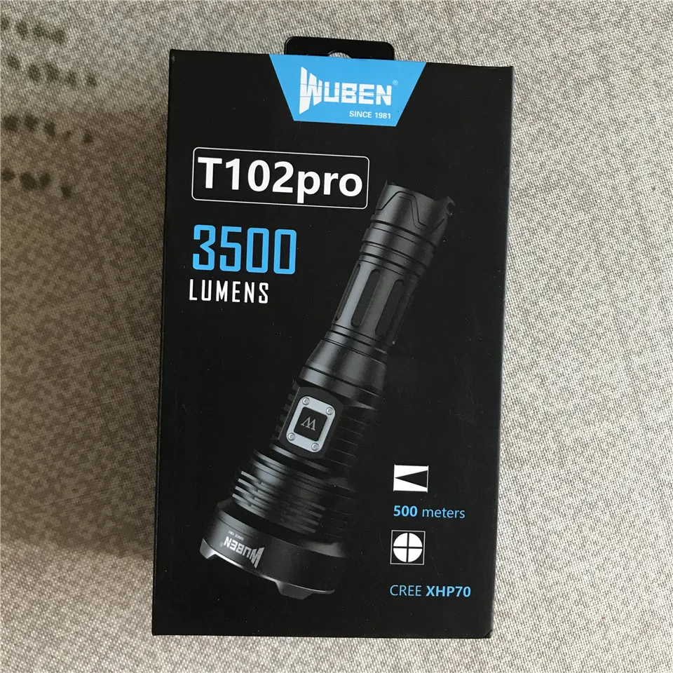 Wuben T102PRO 3500LM Cree XHP 70 LED flashlights Type C Charging ATR Technology Easy Carry High Power Flashlight (1)