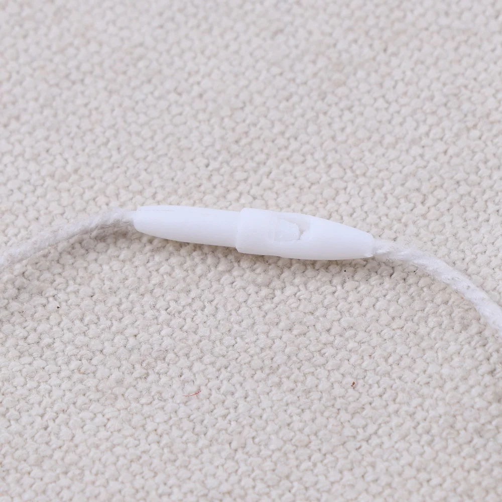 Plastic Tags 100PC /lot Plastic Tag White Beige Black Hang Tag Polyester Rope String Snap Lock Pin Loop Tie Fasteners