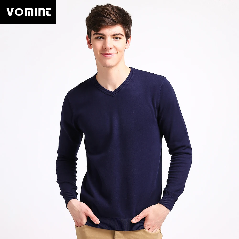 VOMINT 2017 Mens V Neck Basic Cotton Sweaters Pullovers Classic All Match Wear Standard Knitted Youth Shirt H6PI6749 VOMINT 2017 Mens V Neck Basic Cotton Sweaters Pullovers Classic All Match Wear Standard Knitted Youth Shirt H6PI6749