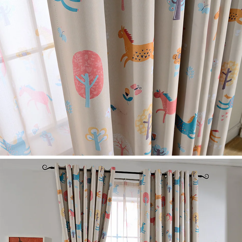 Новинки Topfinel шторы в детекую шторы для гостиной спальни дерево узор дизайн окна занавески в детскую прекрасные дети шторы