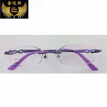 Мода г. качество Для женщин Стиль фиолетовый Цвет очки для чтения со стразами дизайн оправы покрытие CR39 очки для Для женщин