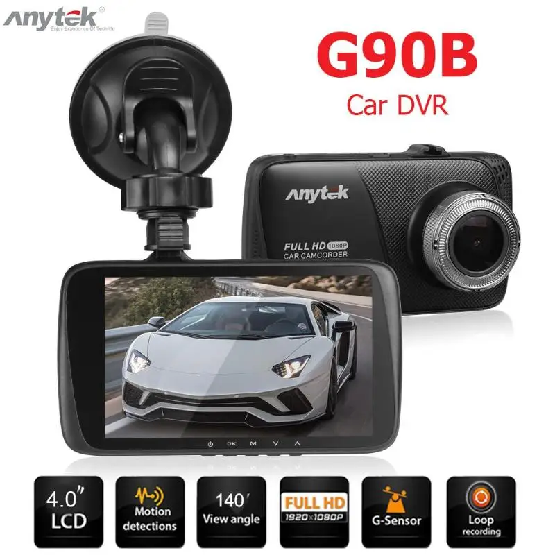 Goedkoop Anytek G90B 4.0 inch Lcd scherm Full HD 1080 p Auto DVR Camera Driving Video Recorder Dash Cam Registrator Draagbare auto Dashcam