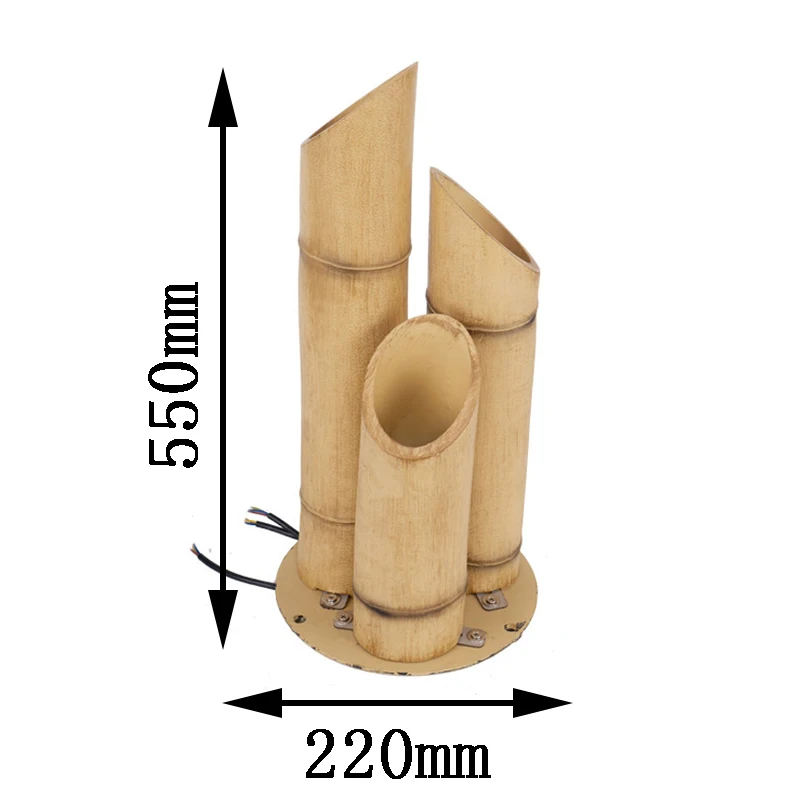 Outdoor LED imitation bamboo landscape lights garden park scenic grass lawn lighting, engineering custom lamps