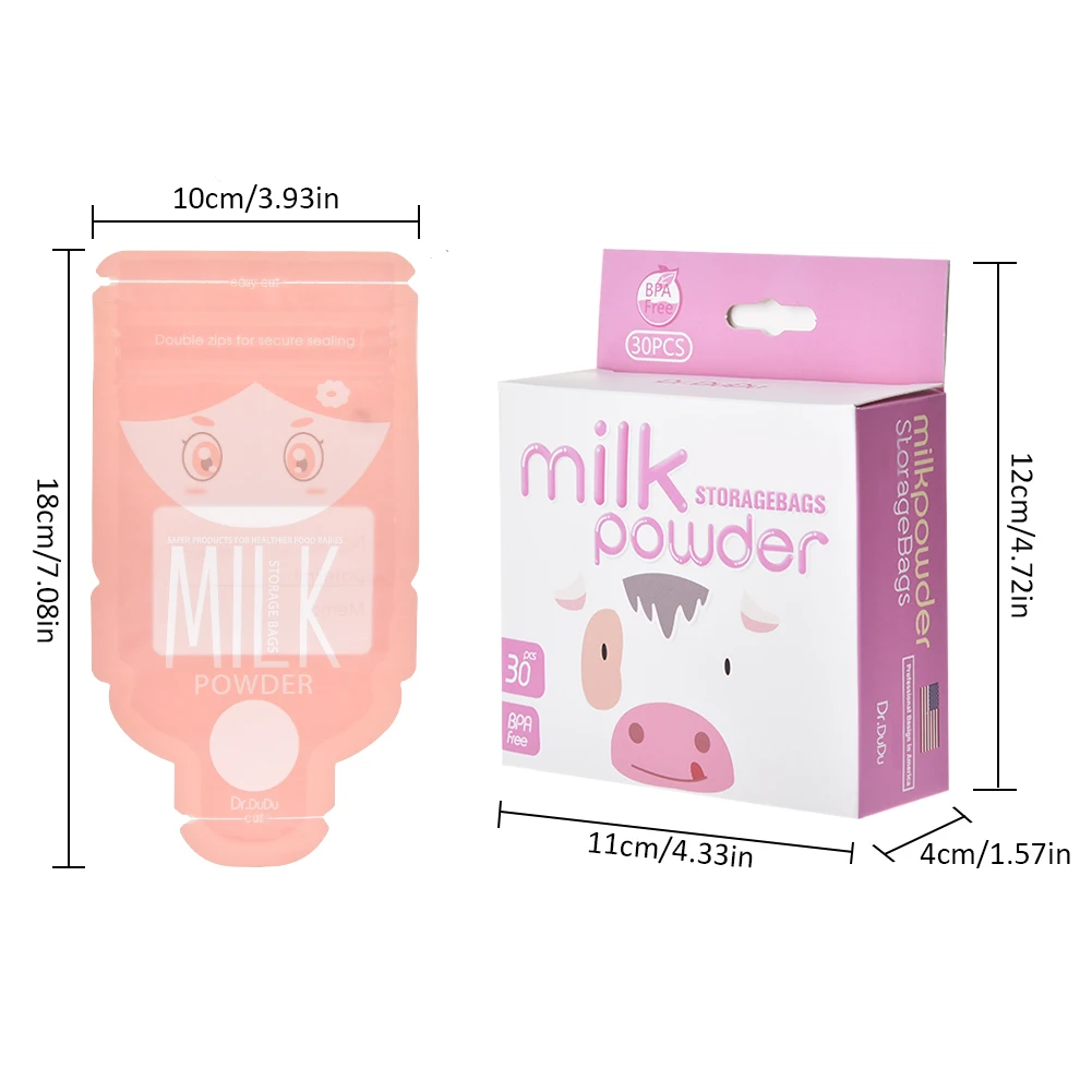 30 шт./упак. пакет для хранения грудного молока Портативный одноразовые формула чехол Диспенсер Коробка для сухого молока, сумка для хранения