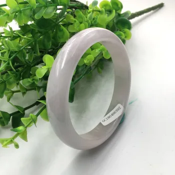 

Natural Burmese Emerald A Goods Light Violet Light Green Bangle eb2924#