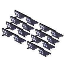 Сделки с этим солнцезащитные очки Черная Мозаика плюс многоугольные 8 бит для мужчин и женщин Thug Life солнцезащитные очки 8 штук