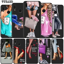 High heels Girl Flower Phone Case For Huawei Honor 20 Lite View 20 20Pro 10 Lite 9 Lite 10 9 8 8x 8c 8 Lite Capa Etui