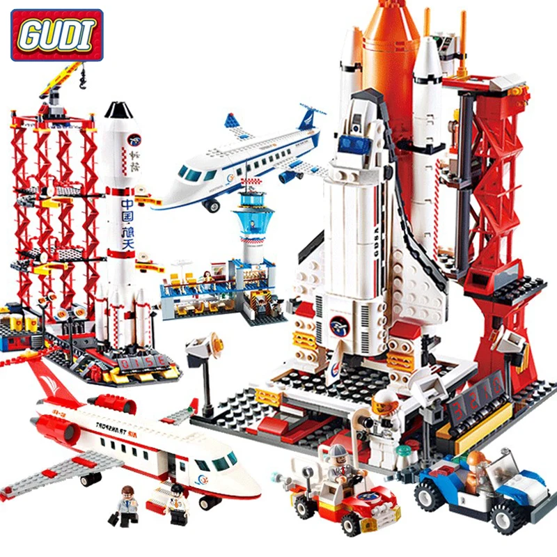 

City Spaceport Space Shuttle Building Blocks Compatible Legoes Bricks Educational Kids Toys For Children Christmas Gifts