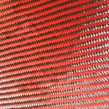 3 K 200 г арамидное углеродное волокно красная смешанная ткань 50*100 см(Ш