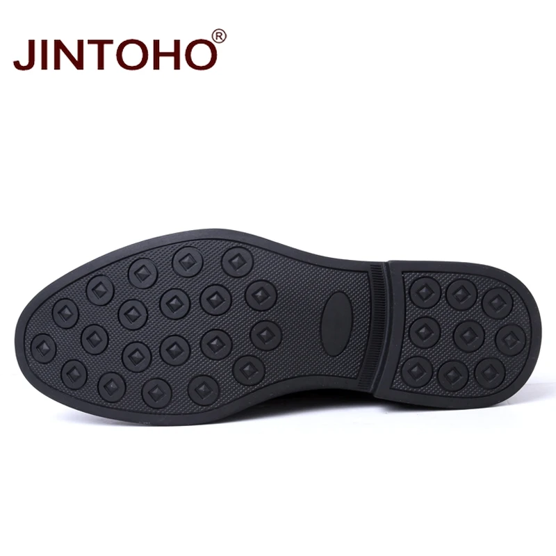 Мужские модельные туфли JINTOHO Кожаные Деловые из натуральной кожи высокого