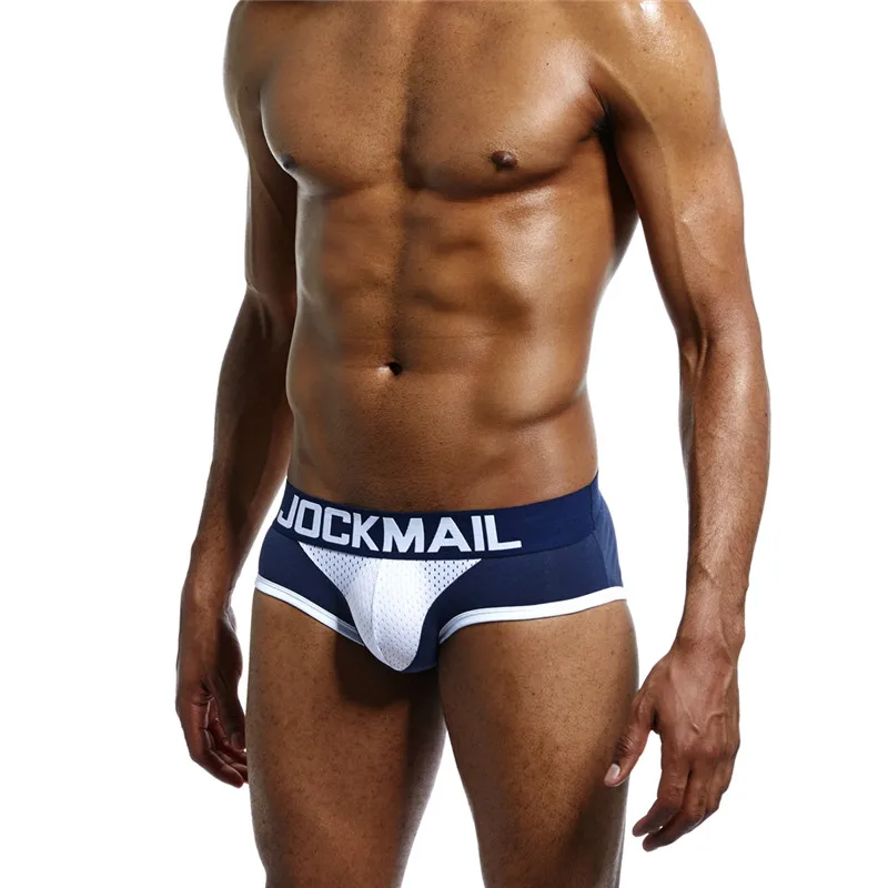 JOCKMAIL, фирменное Мужское нижнее белье, боксеры, трусы, сетчатые, дышащие, с мешочком для пениса, cueca, боксеры, calzoncillos hombre, трусы для сна