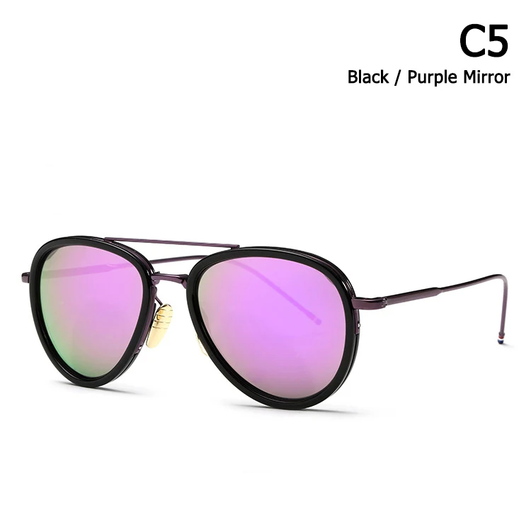 JackJad, модные, качественные, металлические, авиаторские, стиль пилота, солнцезащитные очки для женщин и мужчин, цветные, зеркальные, фирменный дизайн, солнцезащитные очки Oculos De Sol - Цвет линз: C5