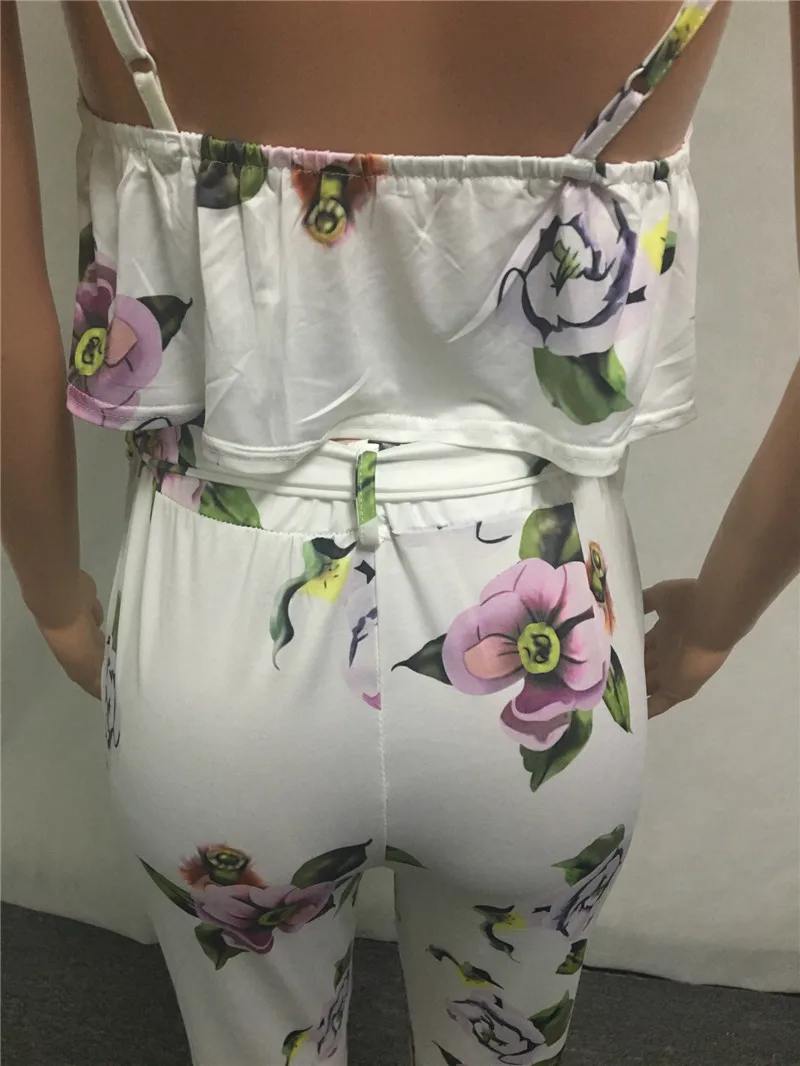 summer floral print pants set-8