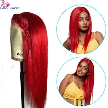 Kissmee Red Lace Front Human Hair Wigs Long Straight Human Lace Wigs PrePlucked Hairline Remy Brazilian Hair Wig For Black Women цена Kissmee Red Lace Front Human Hair Wigs Long Straight Human Lace Wigs PrePlucked Hairline Remy Brazilian Hair Wig For Black Women цены онлайн
