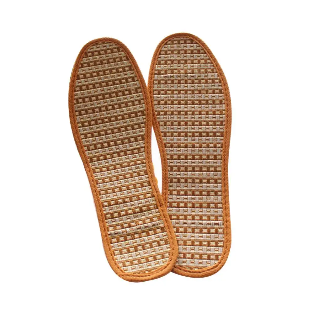 

Summer Hot 1 Pair Breathable Anti-Bacterial Bamboo Charcoal Hand-Woven Shoe Pads Insoles