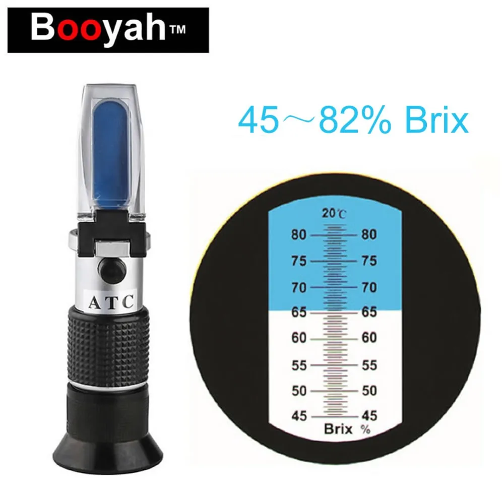 Booyah Handheld Brix Refractometer Optical Sugar Food Beverages 45 82 Sugar Test Meter Portable