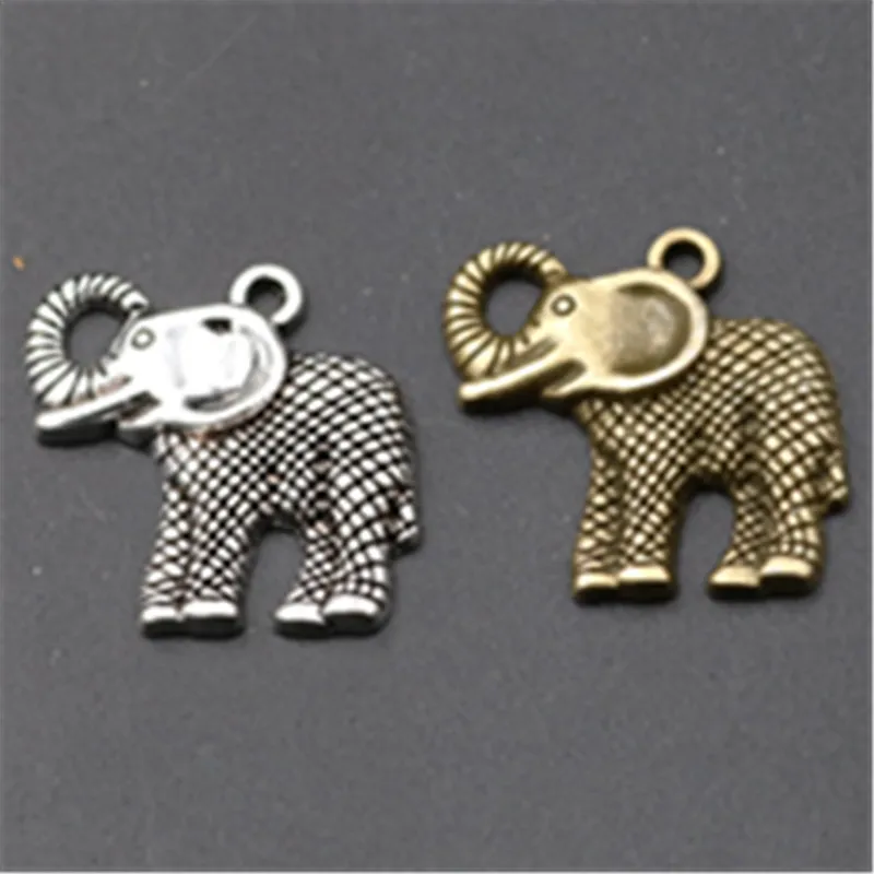 WKOUD 10pcs Silver Color/Bronze African Elephant Charm Alloy Pendant For Necklace Bracelet DIY Jewelry Handmade A794 | Украшения и