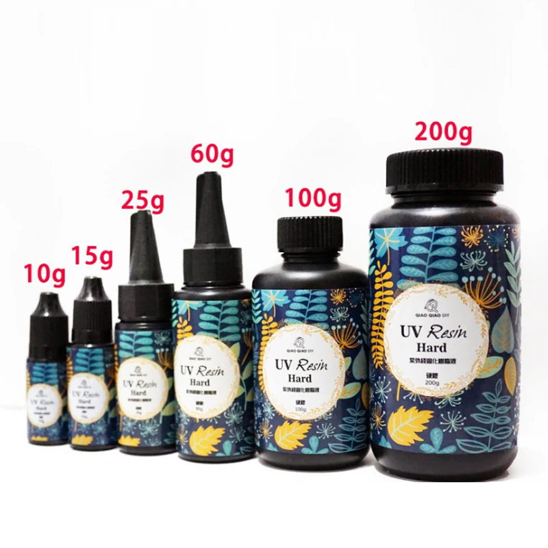 

UV Resin Hard Type Ultraviolet Curing Solar Cure Resin Sunlight Activated Crafts Transparent Clear Gel 25/60/100/200g