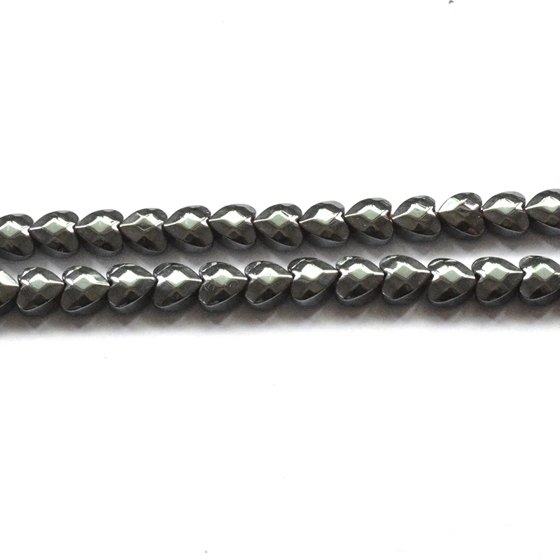 

Natural Faceted Love Heart Black Hematite Stone Loose Beads for Jewelry Bracelet Making DIY 15'' 4*4mm 105pcs