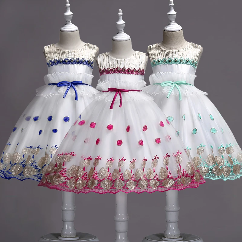 

Summer New Baby Girl Dress Kids Dresses for Girls Children Clothing Sequin Sleeveless Princess Dress Girls Clothes