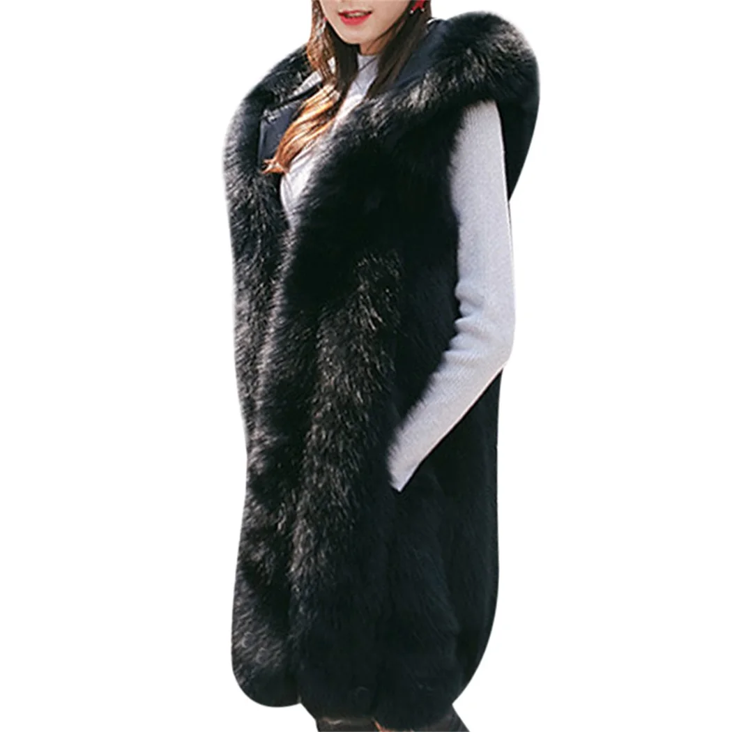 Women Faux Fur vest New Fashion Fur Vest Women In The Long Section 2017 High Quality Autumn And Winter New Products Soft Women Faux Fur vest New Fashion Fur Vest Women In The Long Section 2017 High Quality Autumn And Winter New Products Soft